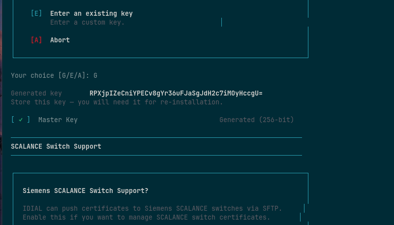 Master-Key generiert