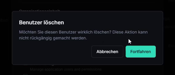 Benutzer löschen