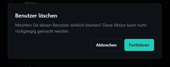 Benutzer löschen