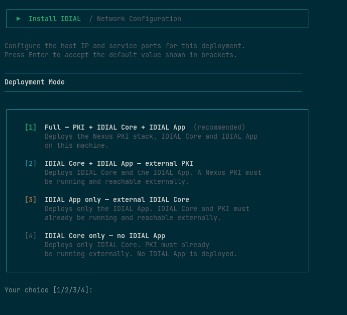 Deployment Mode Selection
