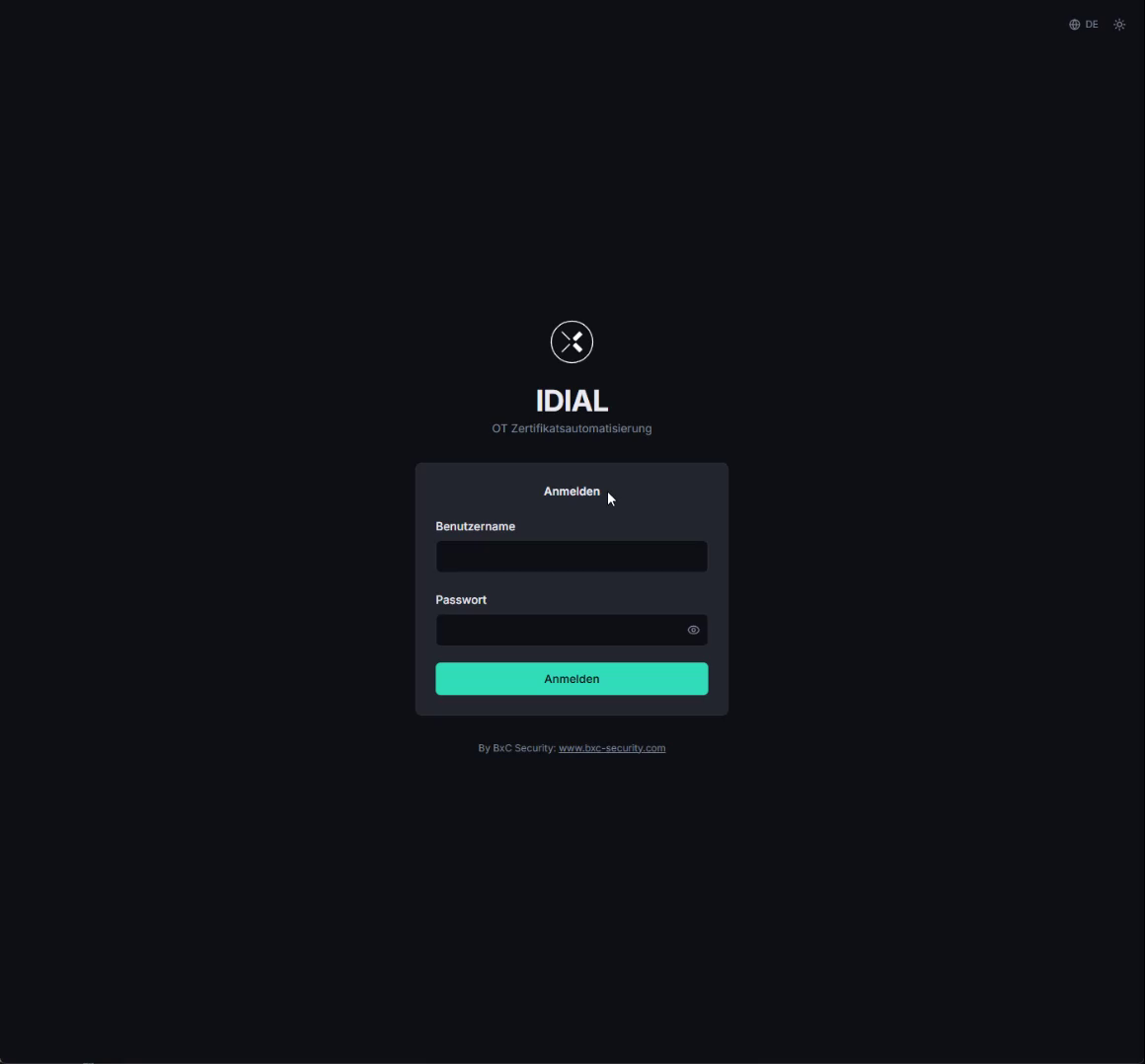 Login Screen