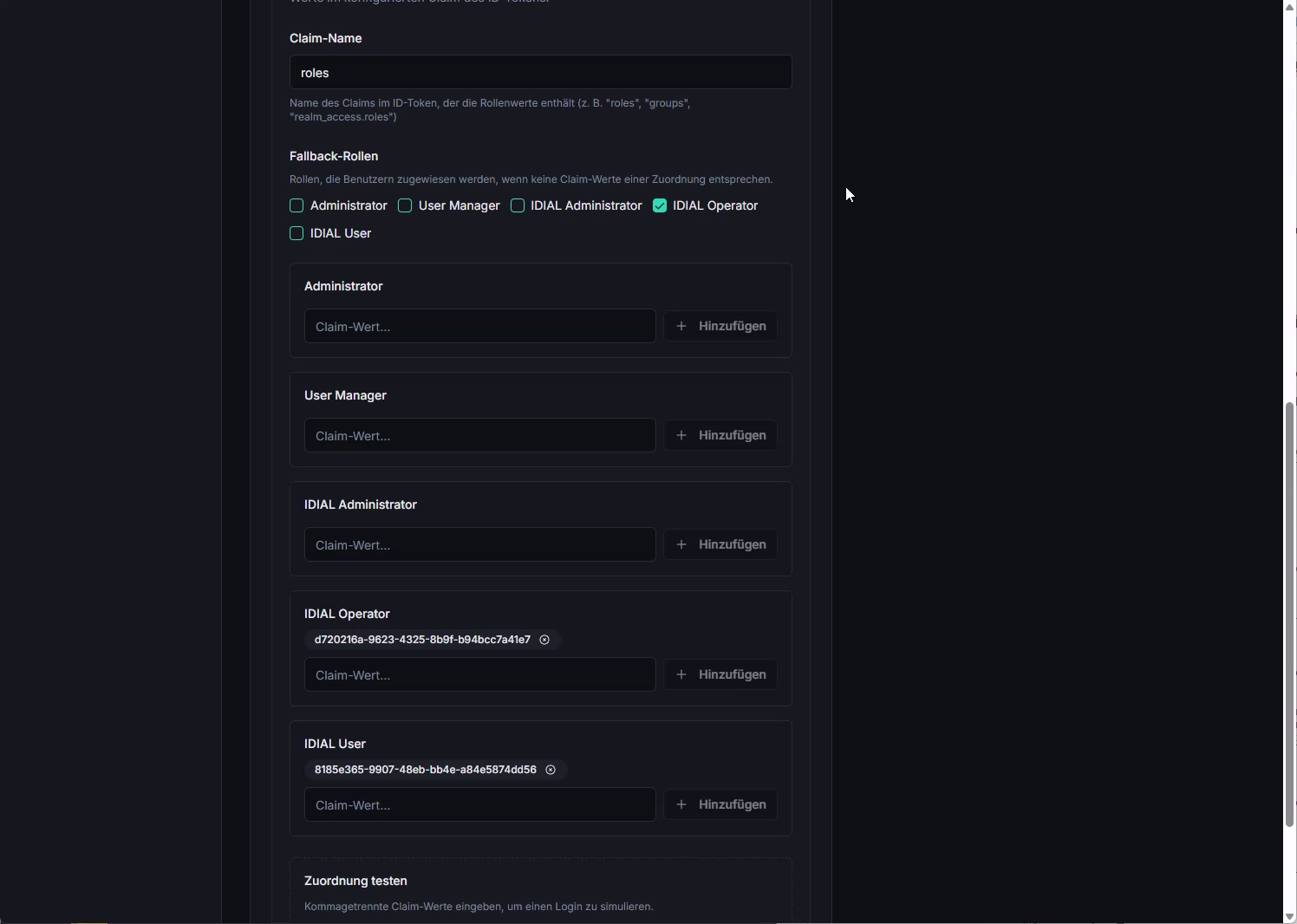 Automatic Role Mapping