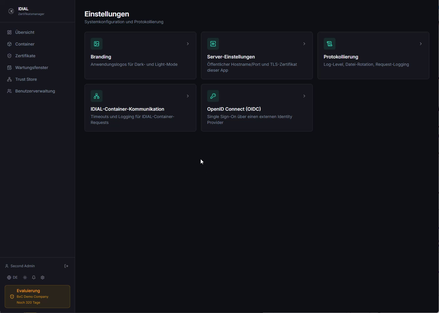 Settings Overview