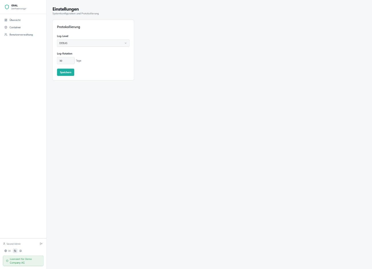 Settings – Light Mode