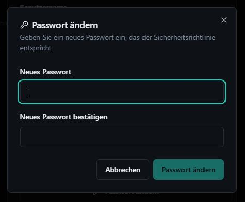 Passwort zurücksetzen